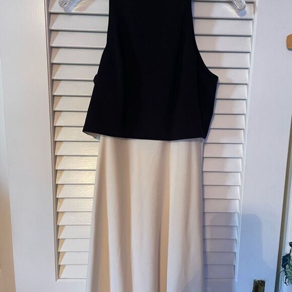 VTG LORD & TAYLOR | JILL STUART | black & off white open back gown NWT Size 2 - Picture 8 of 15